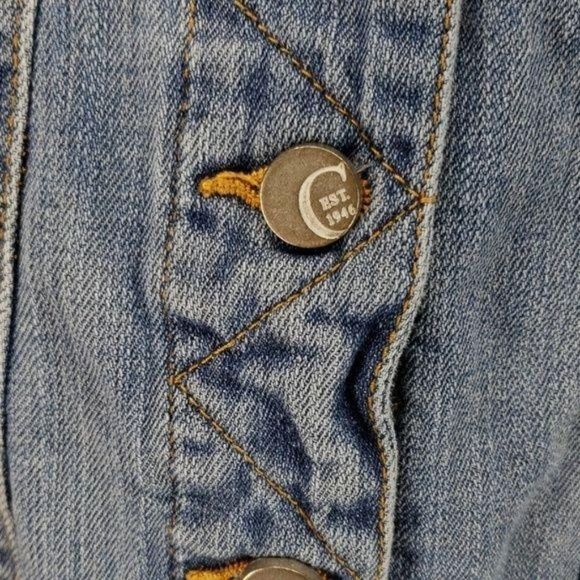 Cato cropped small Button up cotton denim Jean jacket - Picture 5 of 8